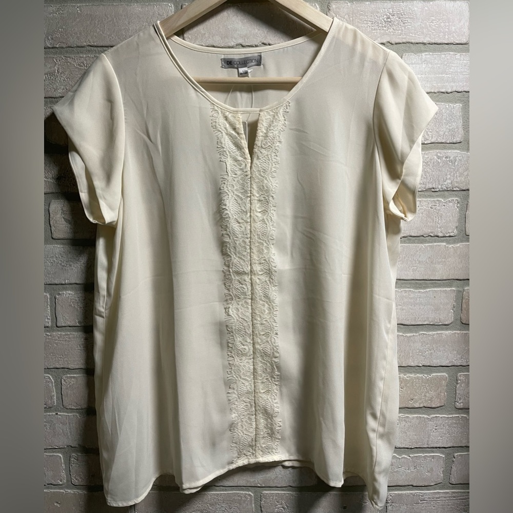 De collection large cream blouse
